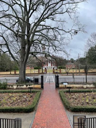 Hampton Preston Mansion Porch looking toward Blanding Street and the Robert Mills House